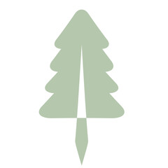 Flat Tree Green Environment Nature Monotone Collection Set