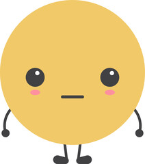 Cartoon emoji with facial expression