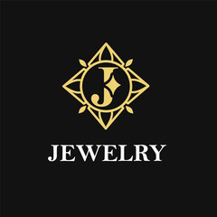 J Letter with Sparkle and Diamond Icon for Jewelry Ring, Necklace, Accessories Retail, Store Business Workshop Logo Template