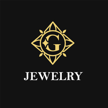 G Letter with Sparkle and Diamond Icon for Jewelry Ring, Necklace, Accessories Retail, Store Business Workshop Logo Template
