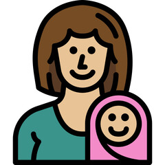 Obraz premium mother filled outline icon