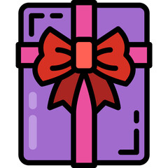 present filled outline icon