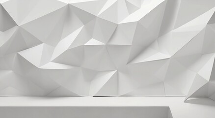 "Minimalist 3D Geometric Wall. Contemporary Interior Design Background."