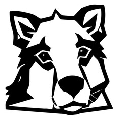 Animal logo black and white for use software apps T shirt shopping cap etc