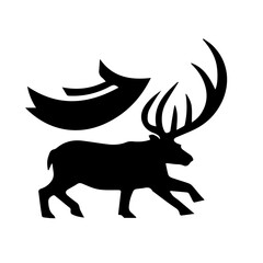 Animal logo black and white for use software apps T shirt shopping cap etc