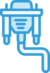 Vga Cable Vector Icon Design Illustration