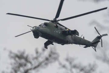 Fototapeta premium military helicopter in action