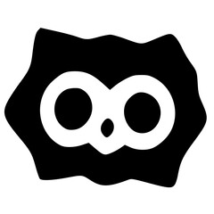 black and white of evil monster