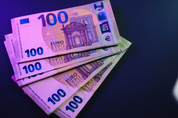 100 currency money hundred euro bills