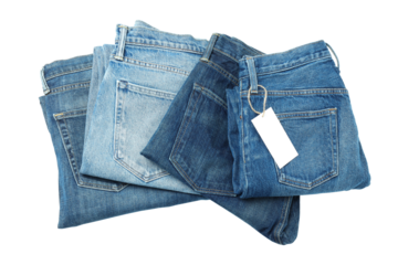 Concept of jeans, casual cloth concept, isolated on white background