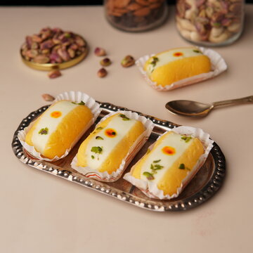 Traditional Indian Bengali Sweets Chum Chum 