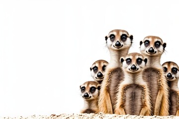Background Meerkat Family Wallpaper Illustration
