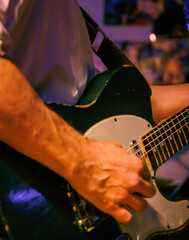 playing guitar