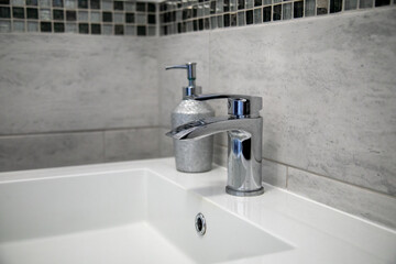 faucet in a bathroom
