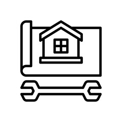 home renovation icon for your website design, logo, app, UI. 