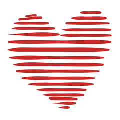 Fototapeta premium isolated childish hand drawn heart symbol element for banner, label, wallpaper, texture, icon, cover, wrapping paper, cover etc. illustration design