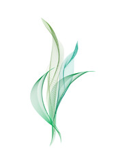 Elegant curving abstract plant in vector illustration