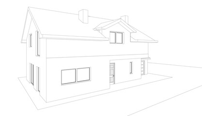 house sketch drawing