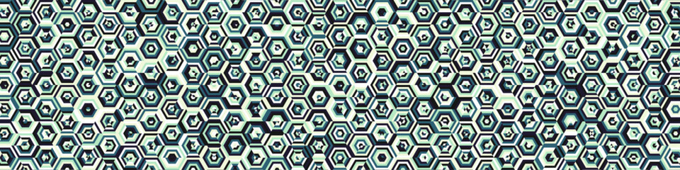  Hexagonal Maze pattern abstract illustration