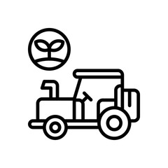 tractor icon for your website design, logo, app, UI. 