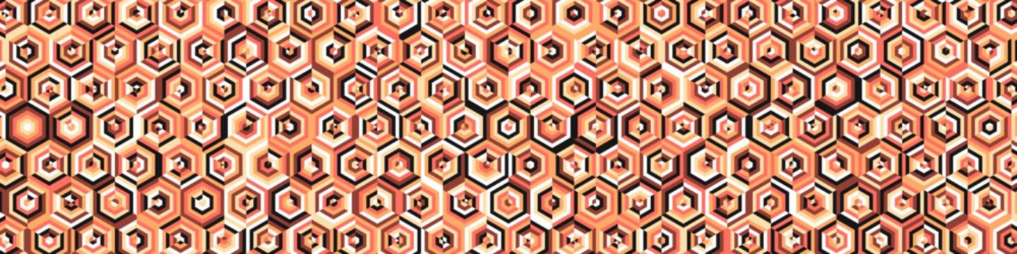  Hexagonal Maze pattern abstract illustration