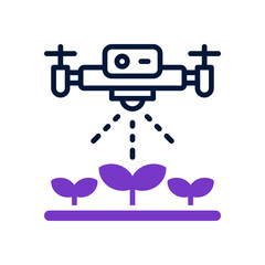 watering drone icon for your website design, logo, app, UI. 
