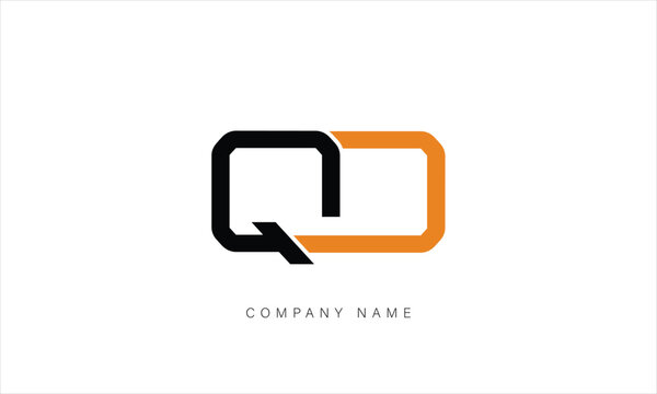 QD, DQ, Abstract Letters Logo Monogram