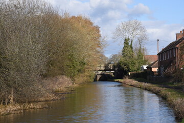 the canal along the Tardebigge locks along the canal