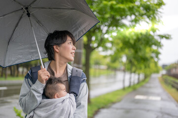 雨の日の散歩