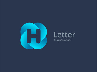 Fototapeta premium Letter H logo icon design template elements