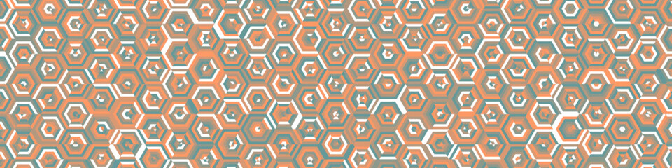  Hexagonal Maze pattern abstract illustration