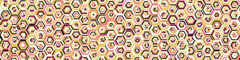  Hexagonal Maze pattern abstract illustration
