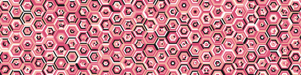  Hexagonal Maze pattern abstract illustration