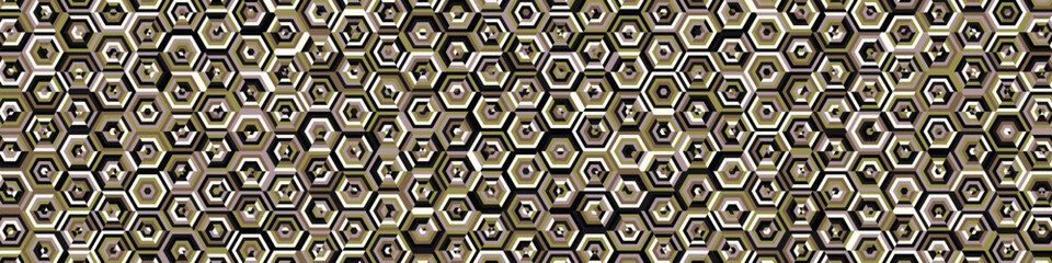  Hexagonal Maze pattern abstract illustration
