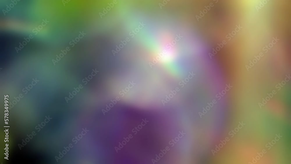 Wall mural loop abstract colorful optical flare light leak motion background for project screen overlay. concep