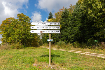 France City sign in the countryside