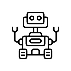 space robot icon for your website design, logo, app, UI. 
