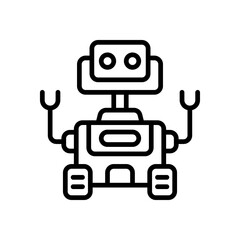 space robot icon for your website design, logo, app, UI. 
