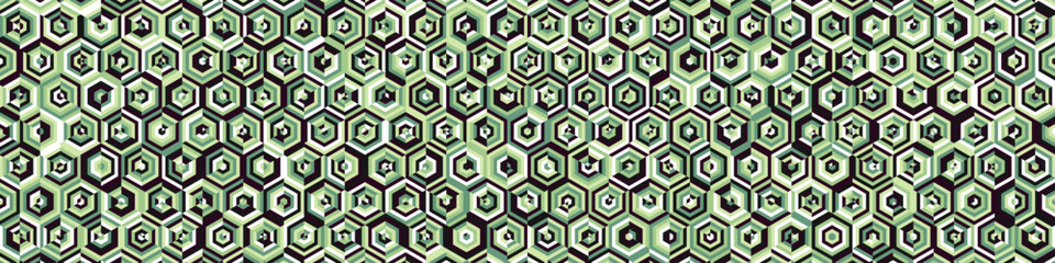  Hexagonal Maze pattern abstract illustration