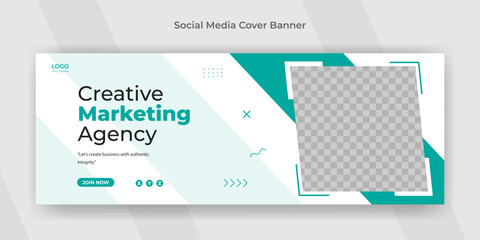 Creative Digital marketing facebook cover page template