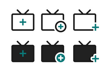 Add television icon. Illustration vector