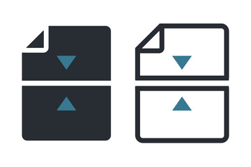 File document merge icon. illustration vector