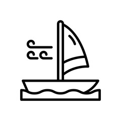 wind surf icon for your website design, logo, app, UI. 