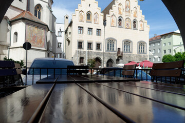 detailed view to bavarian city Wasserburg am Inn