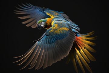 Illustration of a wild animal -  Parrot - Created with Generative ai