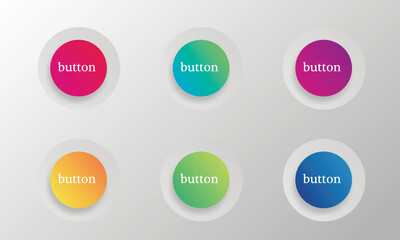 set of buttons for web