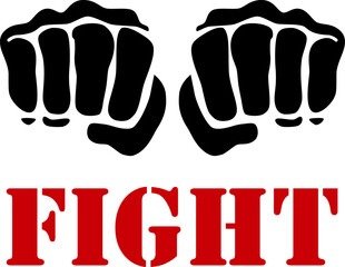 Boxing fight karate fist logo