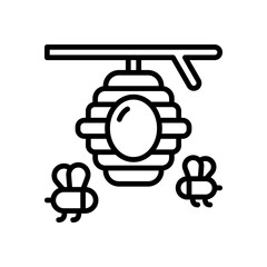 bee house icon for your website design, logo, app, UI. 