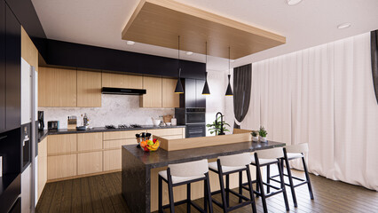 modern kitchen interior