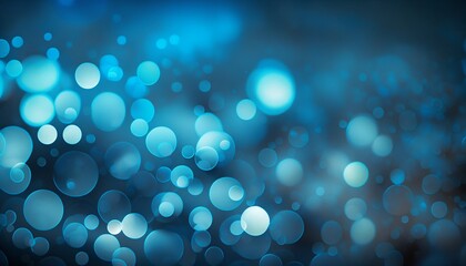 blue bokeh background with shimmering lights, generative ai